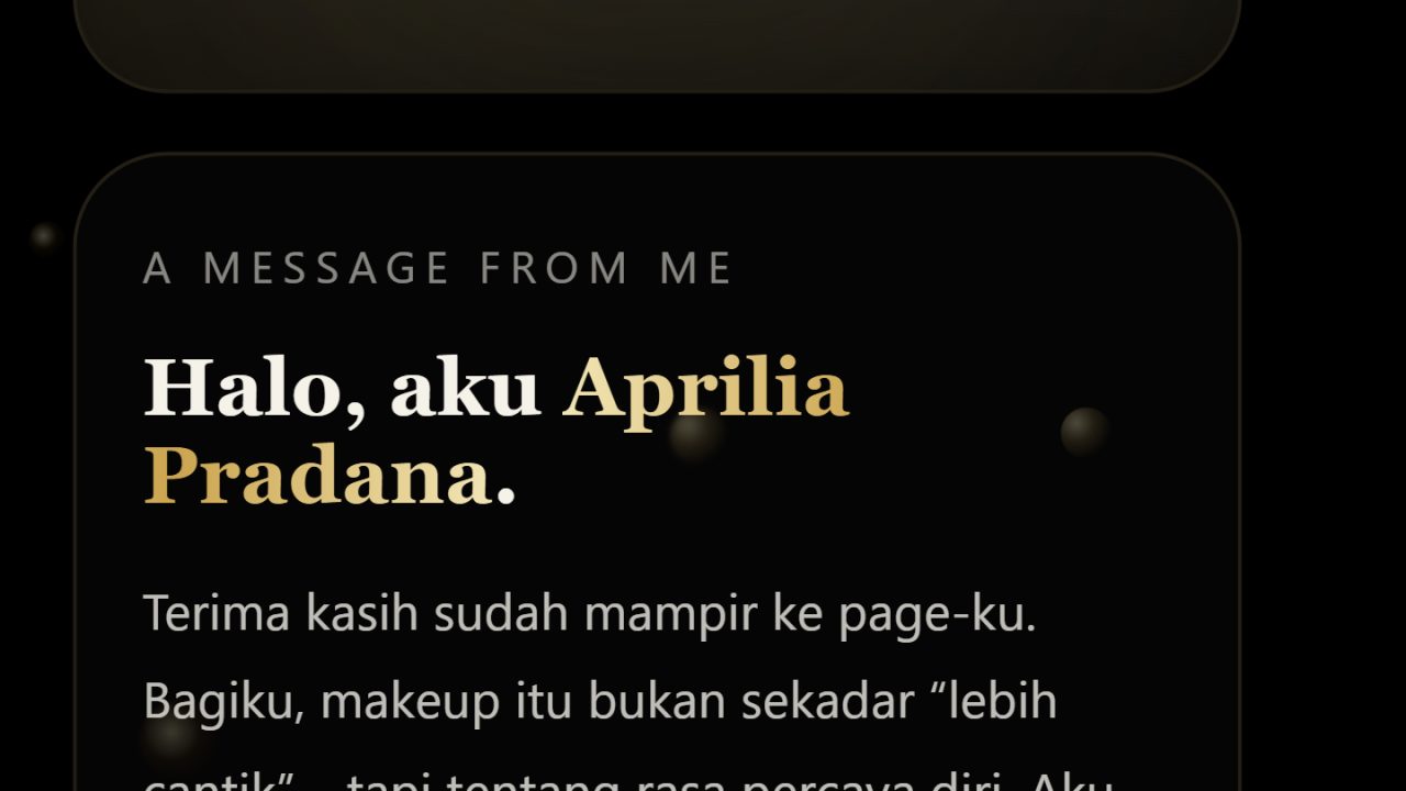 Pradana MUA Landing Page